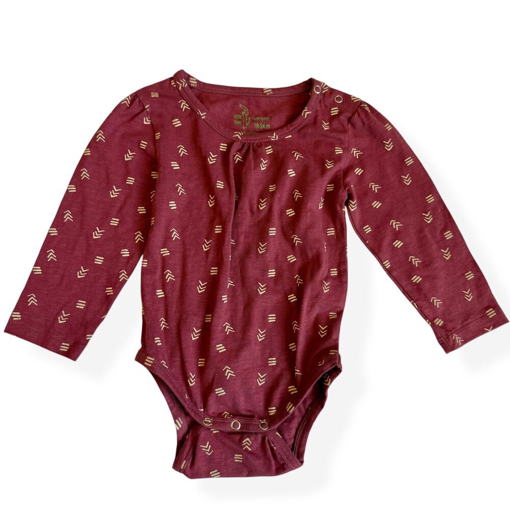 NEW Little Liam & Kate Quinn Long Sleeve Organic Cotton Bodysuit 18-24 Months